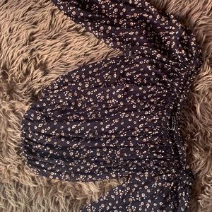 3/4 Sleeve Off the Shoulder Floral Crop Top